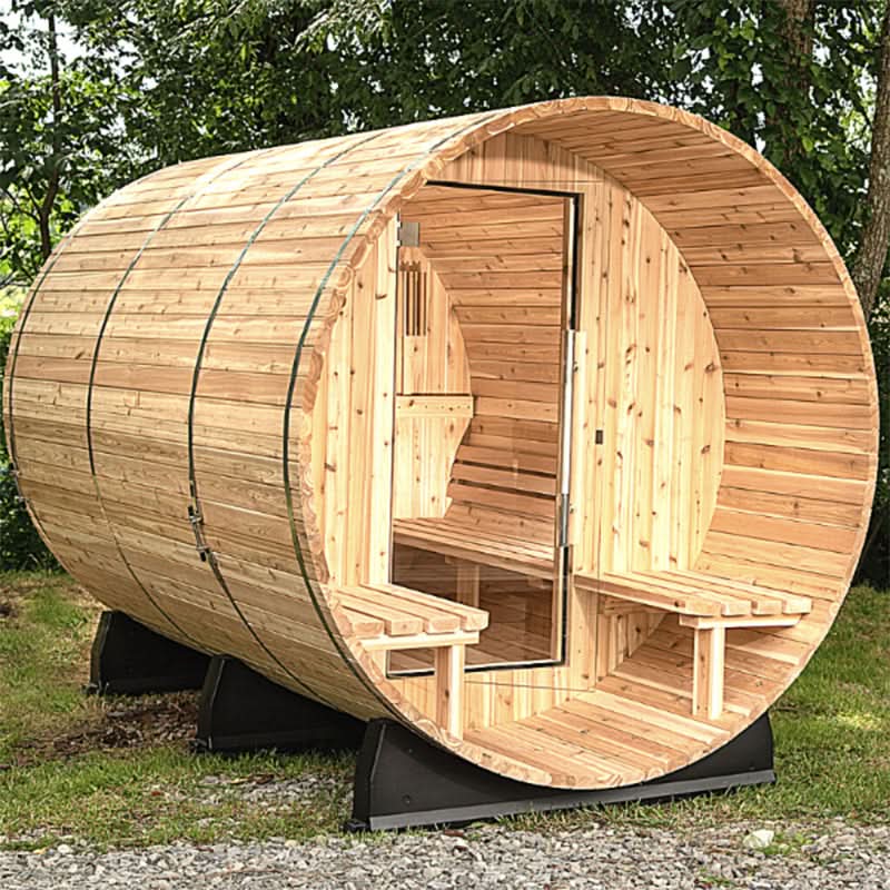 Almost Heaven Charleston 4 Person Canopy Barrel Sauna - Image 15