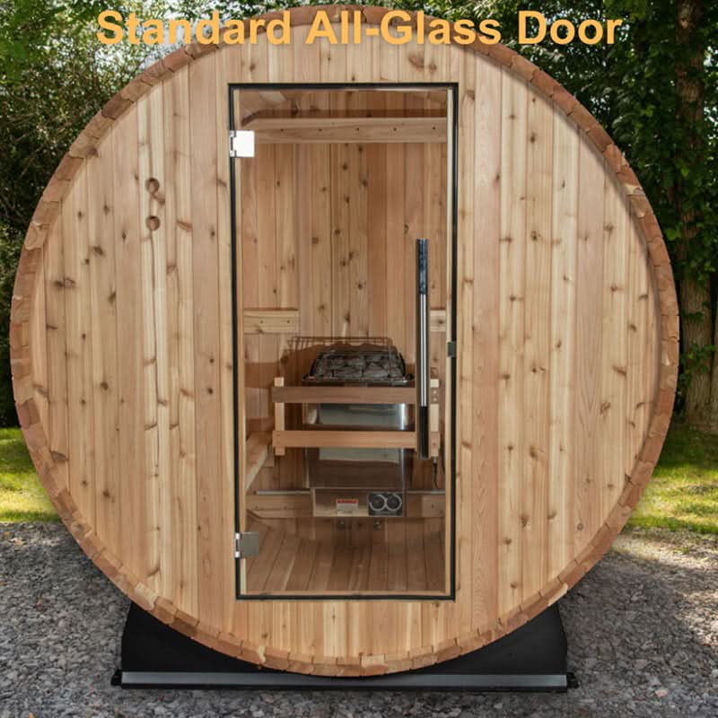 Almost Heaven Charleston 4 Person Canopy Barrel Sauna - Image 4