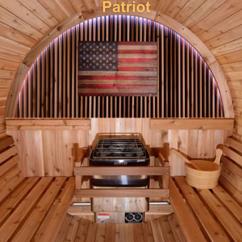 Almost Heaven Charleston 4 Person Canopy Barrel Sauna - Image 8