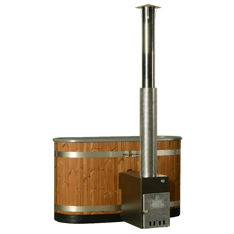 Almost Heaven Salem 2 Person Barrel Sauna & Almost Heaven Sindri 2 Person Wood Fired Hot Tub - Image 3