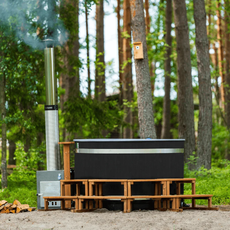 Almost Heaven Serenity 4 Person Wood Fired Hot Tub - Image 3