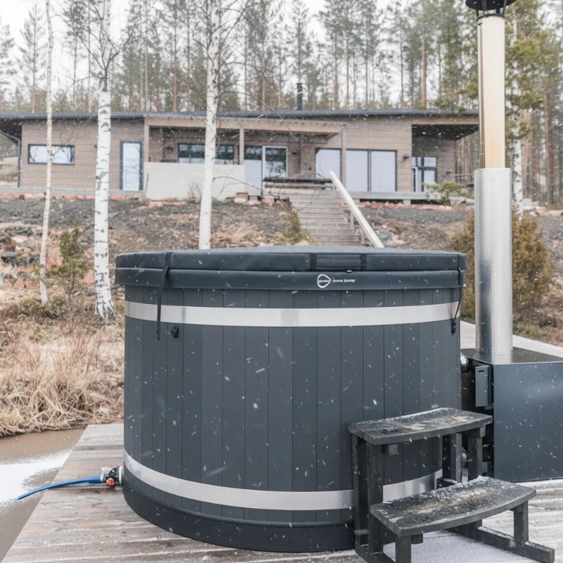 Almost Heaven Serenity 4 Person Wood Fired Hot Tub - Image 4