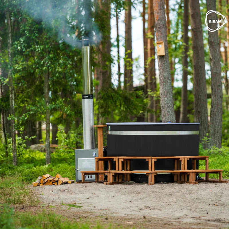 Almost Heaven Serenity 4 Person Wood Fired Hot Tub - Image 6