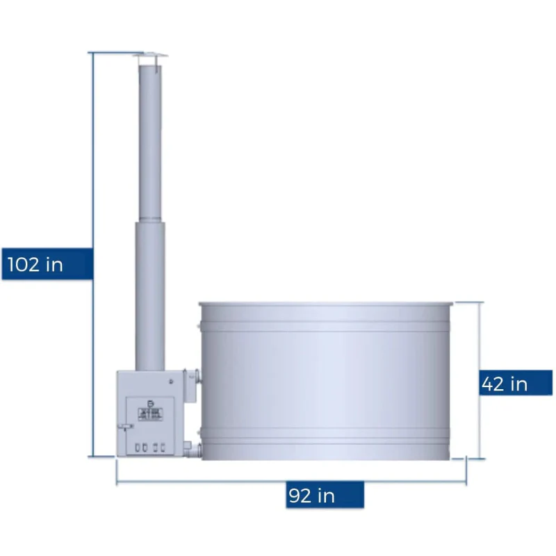 Almost Heaven Serenity 4 Person Wood Fired Hot Tub - Image 7