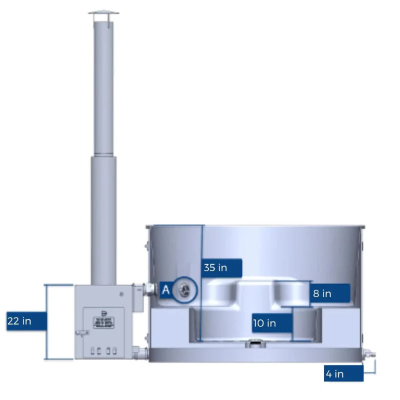 Almost Heaven Serenity 4 Person Wood Fired Hot Tub - Image 8