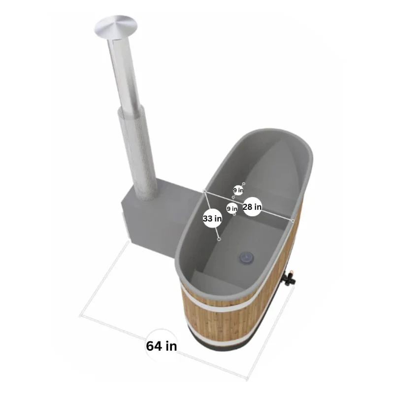 Almost Heaven Sindri 2 Person Wood Fired Hot Tub - Image 8