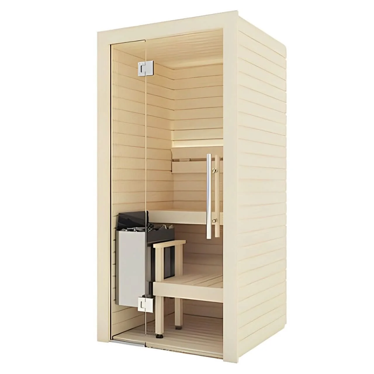 Auroom Cala Glass Mini Sauna Kit-Aspen - Image 3
