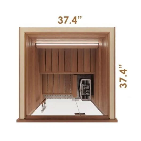 Auroom Cala Glass Mini Sauna Kit -Thermo-Aspen - Image 11