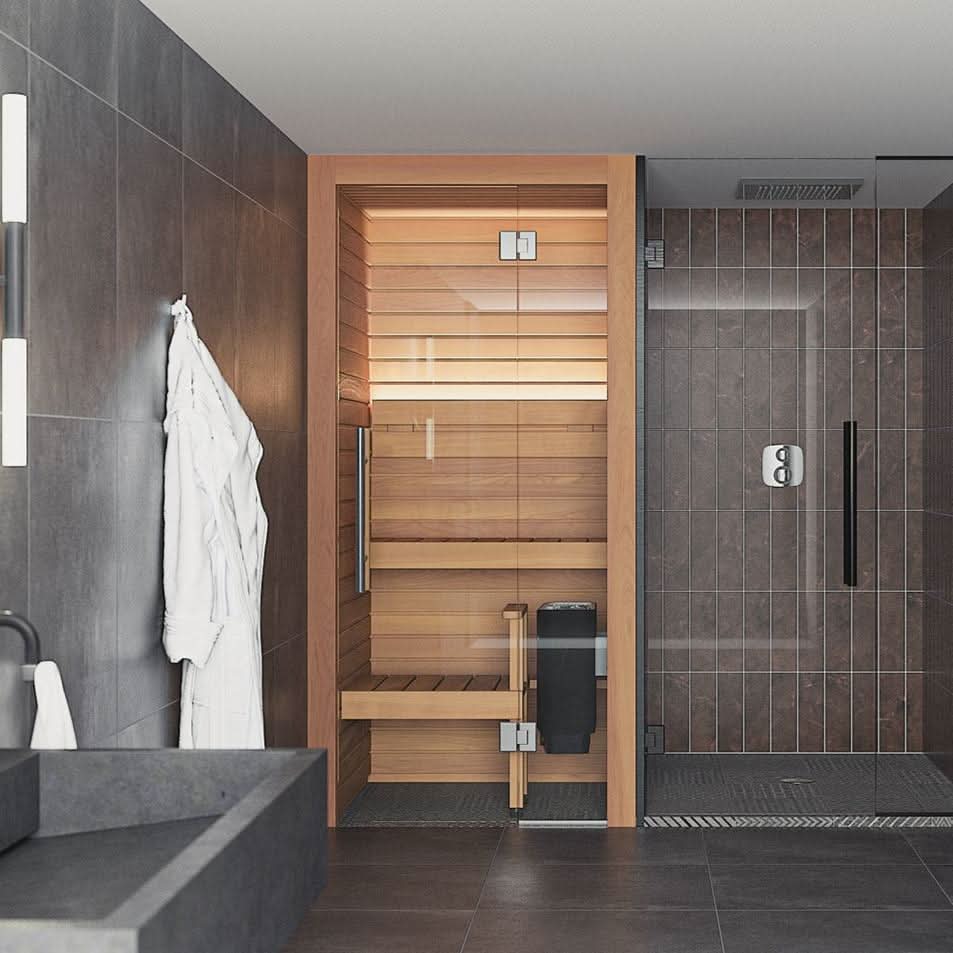 Auroom Cala Glass Mini Sauna Kit -Thermo-Aspen - Image 3