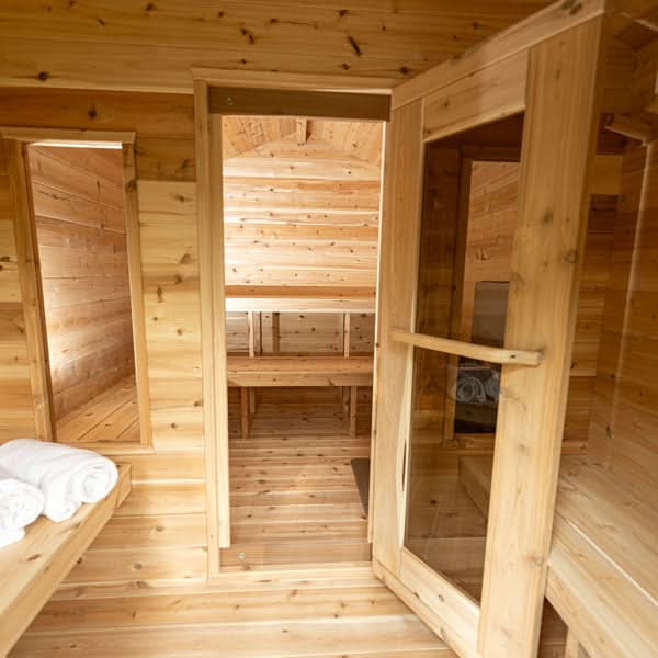 Dundalk LeisureCraft Canadian Timber Georgian 5-6 Person Cabin Sauna with Changeroom - Image 10