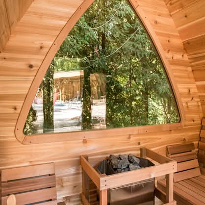 Dundalk LeisureCraft Knotty Cedar POD Sauna - Image 6