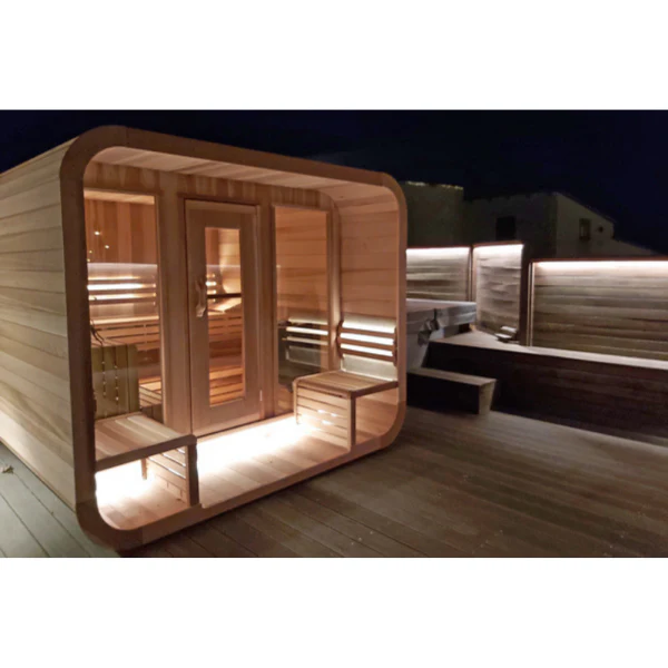 Dundalk LeisureCraft Clear Cedar Outdoor Luna Sauna - Image 6