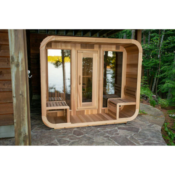 Dundalk LeisureCraft Clear Cedar Outdoor Luna Sauna - Image 7