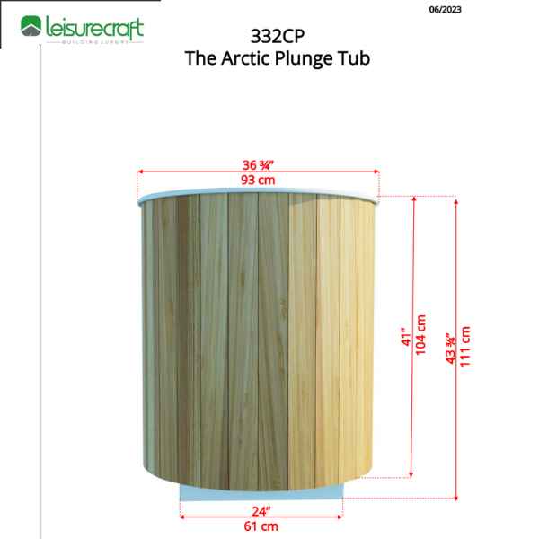 Dundalk LeisureCraft The Arctic Cold Plunge Tub - Knotty Red Cedar - Image 10