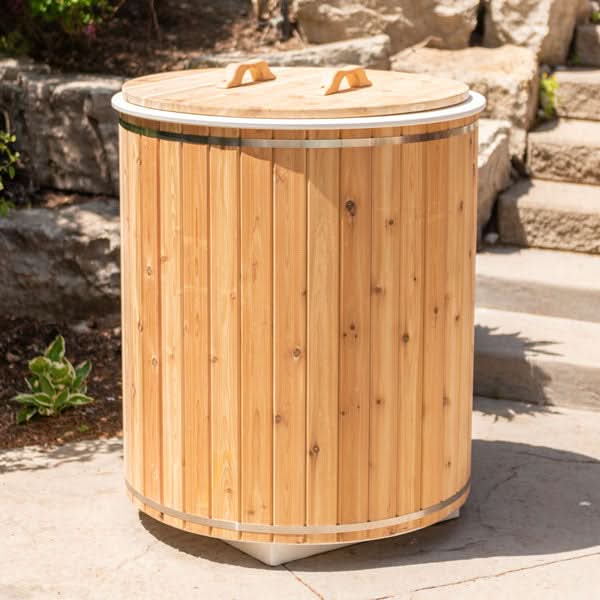 Dundalk LeisureCraft The Arctic Cold Plunge Tub - Knotty Red Cedar - Image 4