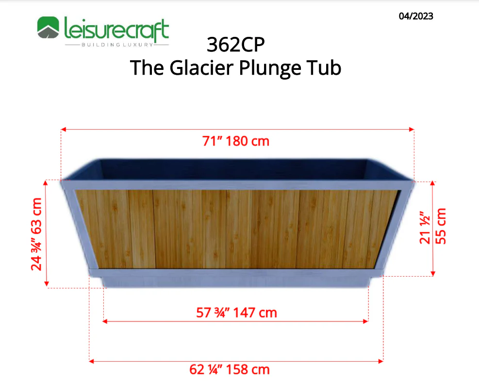 Dundalk LeisureCraft The Glacier Cold Plunge Tub - Knotty Red Cedar - Image 8