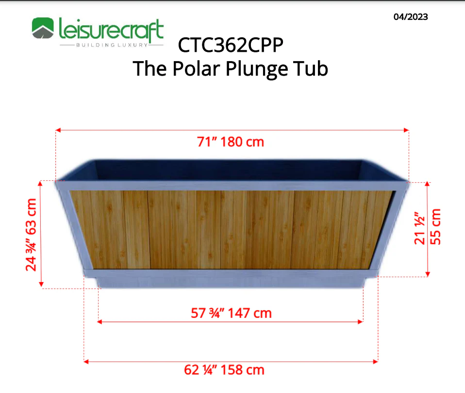 Dundalk Leisure Craft The Polar Cold Plunge Tub - Image 11