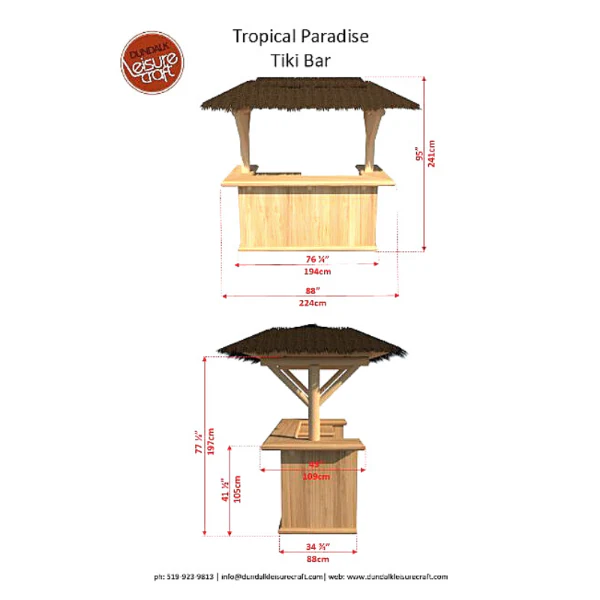 Dundalk Leisure New Tropical Paradise Tiki Bar - Image 11