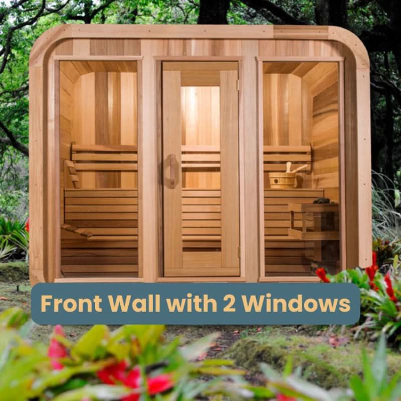 Dundalk Leisure Knotty Cedar Outdoor Luna Sauna - Image 12