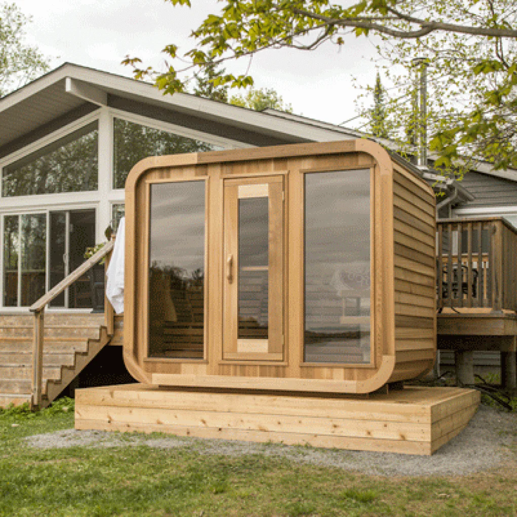 Dundalk Leisure Knotty Cedar Outdoor Luna Sauna - Image 15