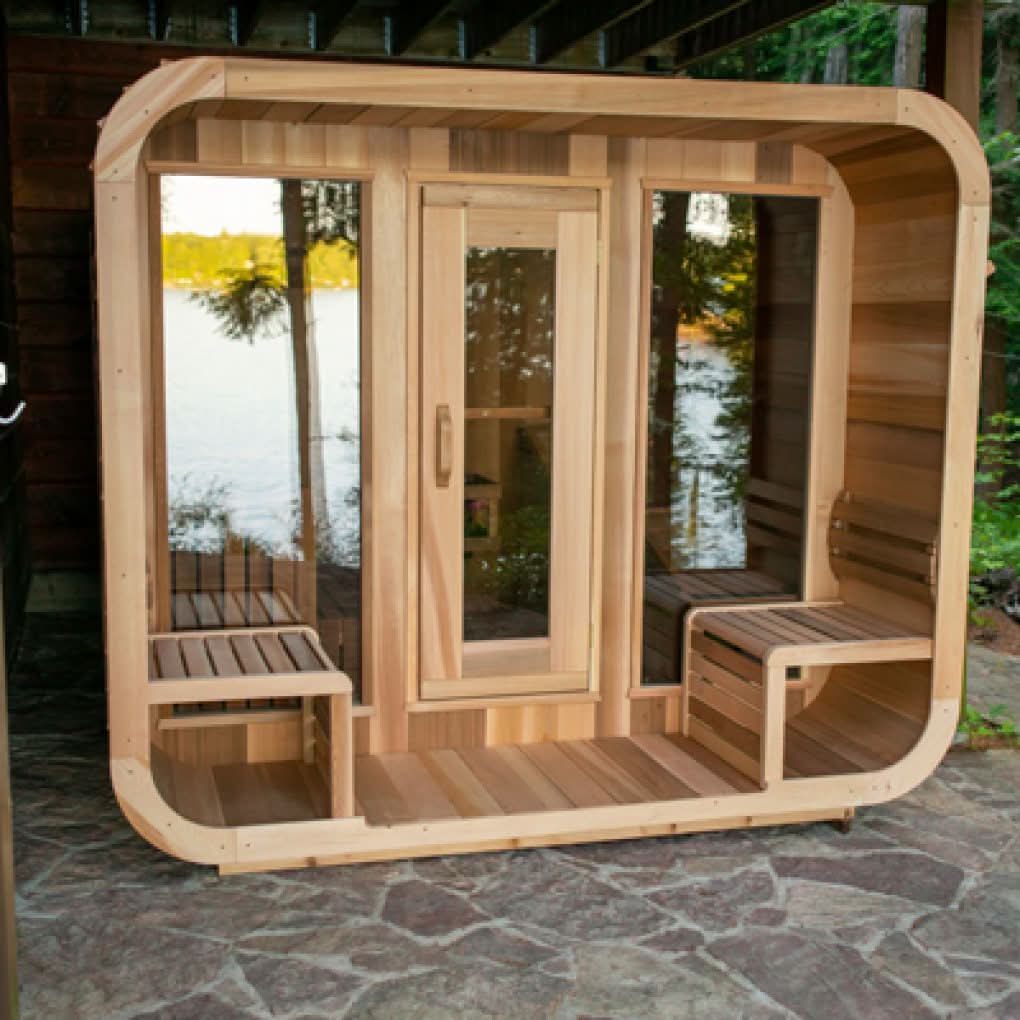 Dundalk Leisure Knotty Cedar Outdoor Luna Sauna - Image 20