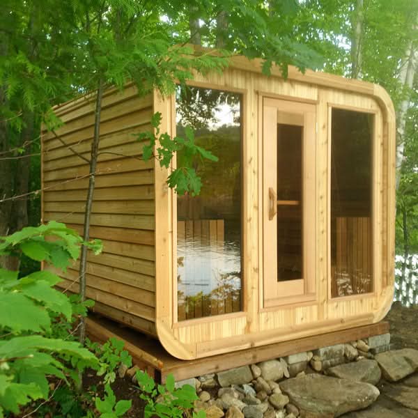 Dundalk Leisure Knotty Cedar Outdoor Luna Sauna - Image 3