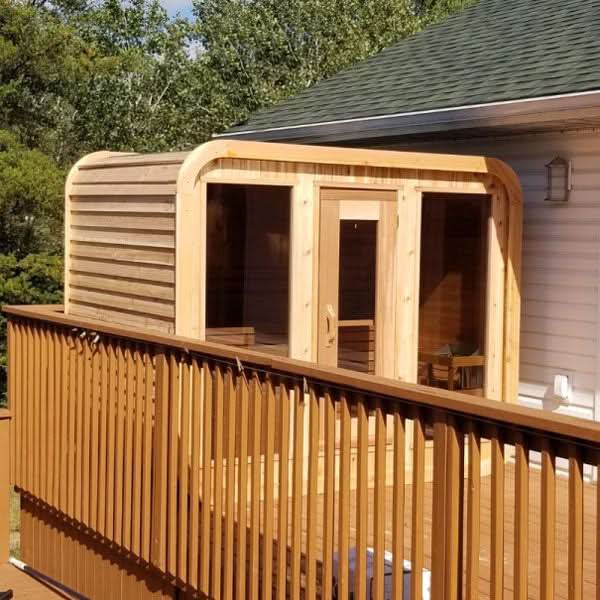 Dundalk Leisure Knotty Cedar Outdoor Luna Sauna - Image 6