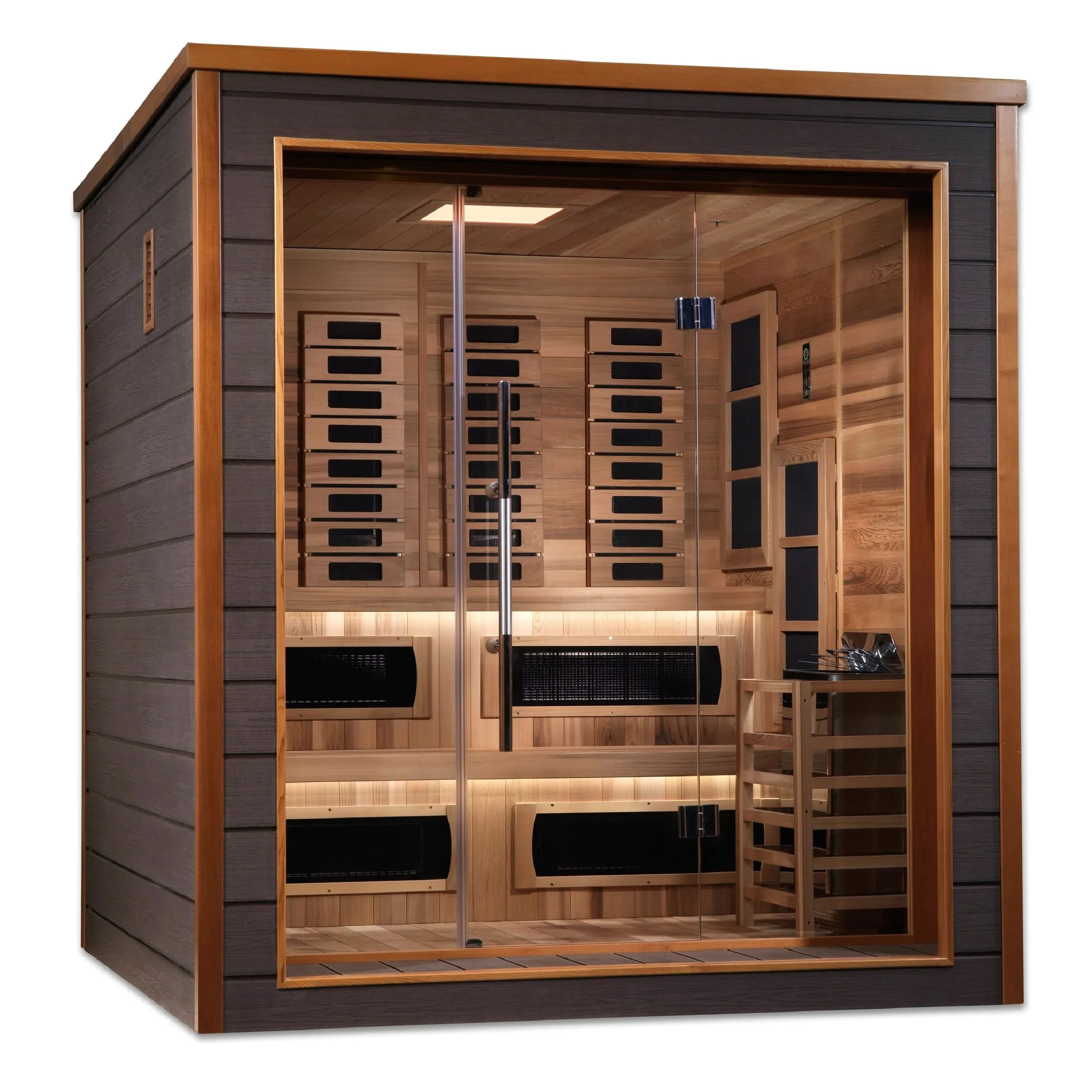 Golden Designs Karlstad 6 Person Outdoor-Indoor PureTech™ Hybrid Full Spectrum Sauna (GDI-8226-01) - Image 7