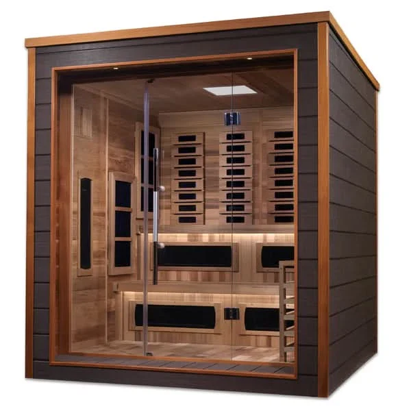 Golden Designs Karlstad 6 Person Outdoor-Indoor PureTech™ Hybrid Full Spectrum Sauna (GDI-8226-01) - Image 9