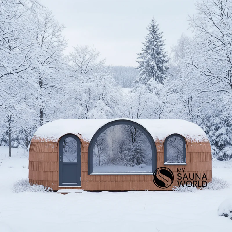 Iglucraft Panoramic Iglusauna 6 Person Wood Fired Outdoor Sauna - Image 3