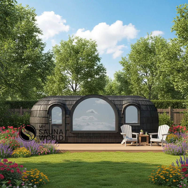Iglucraft Panoramic Iglusauna 6 Person Wood Fired Outdoor Sauna - Image 4