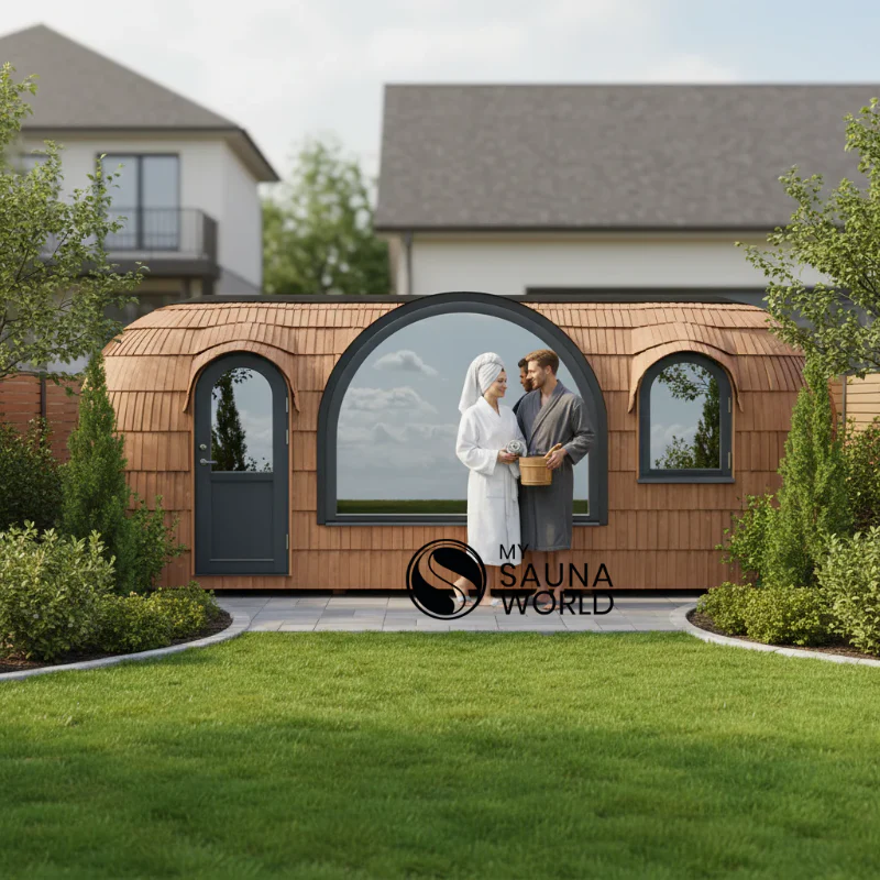 Iglucraft Panoramic Iglusauna 6 Person Wood Fired Outdoor Sauna - Image 6