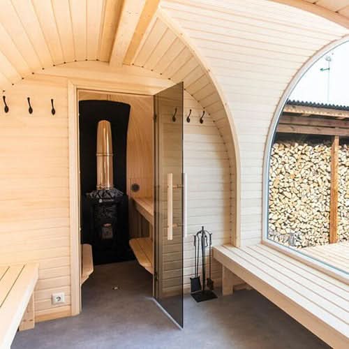 Iglucraft Panoramic Iglusauna 6 Person Wood Fired Outdoor Sauna - Image 9