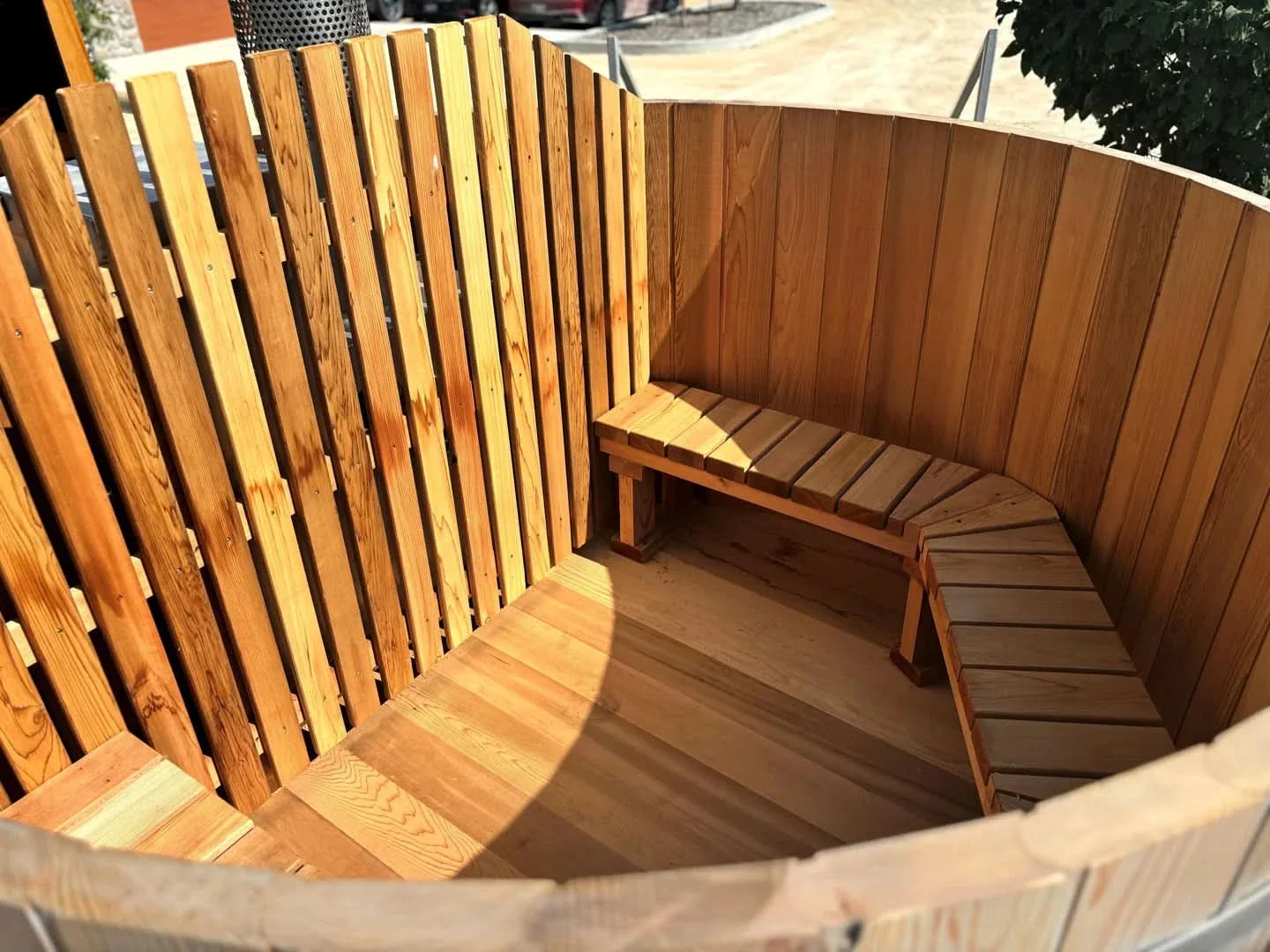 Northern Lights 4 Person Wood Fired Hot Tub - Interior Stove - Image 4