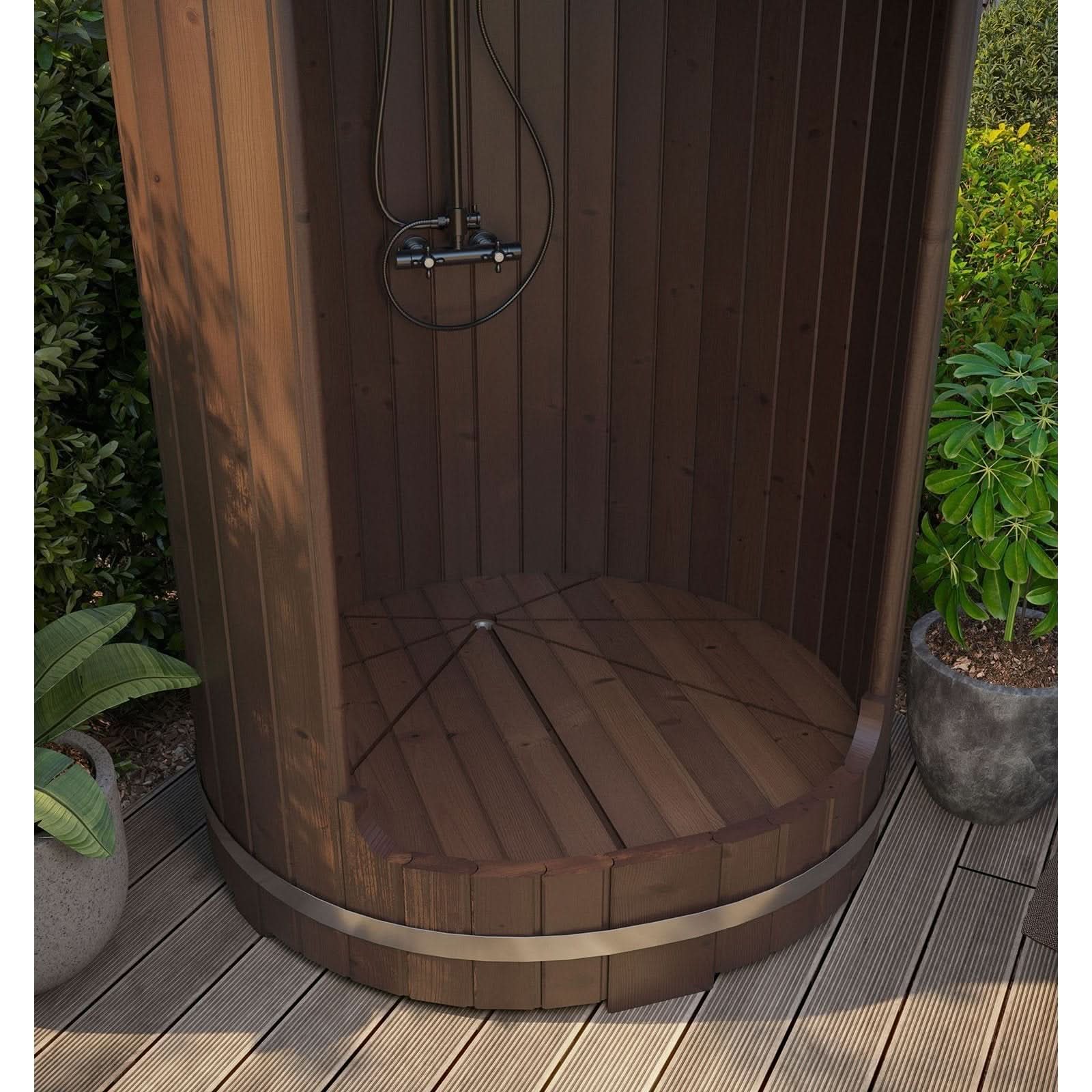 SaunaLife Model R3 Rain Series Outdoor Barrel Shower Kit - Image 4