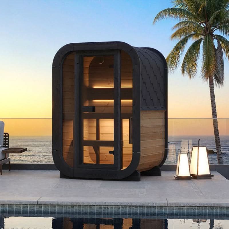 SaunaLife Model CL3G 2 Person Cube-Series Outdoor Sauna Kit - Image 3