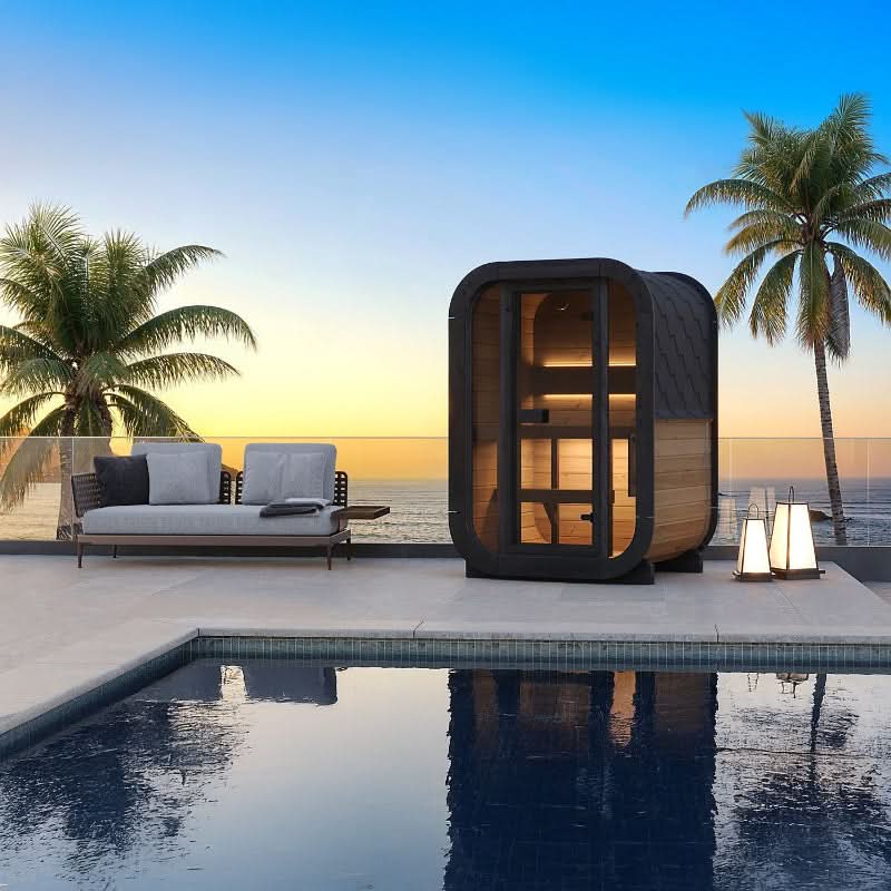 SaunaLife Model CL3G 2 Person Cube-Series Outdoor Sauna Kit - Image 9