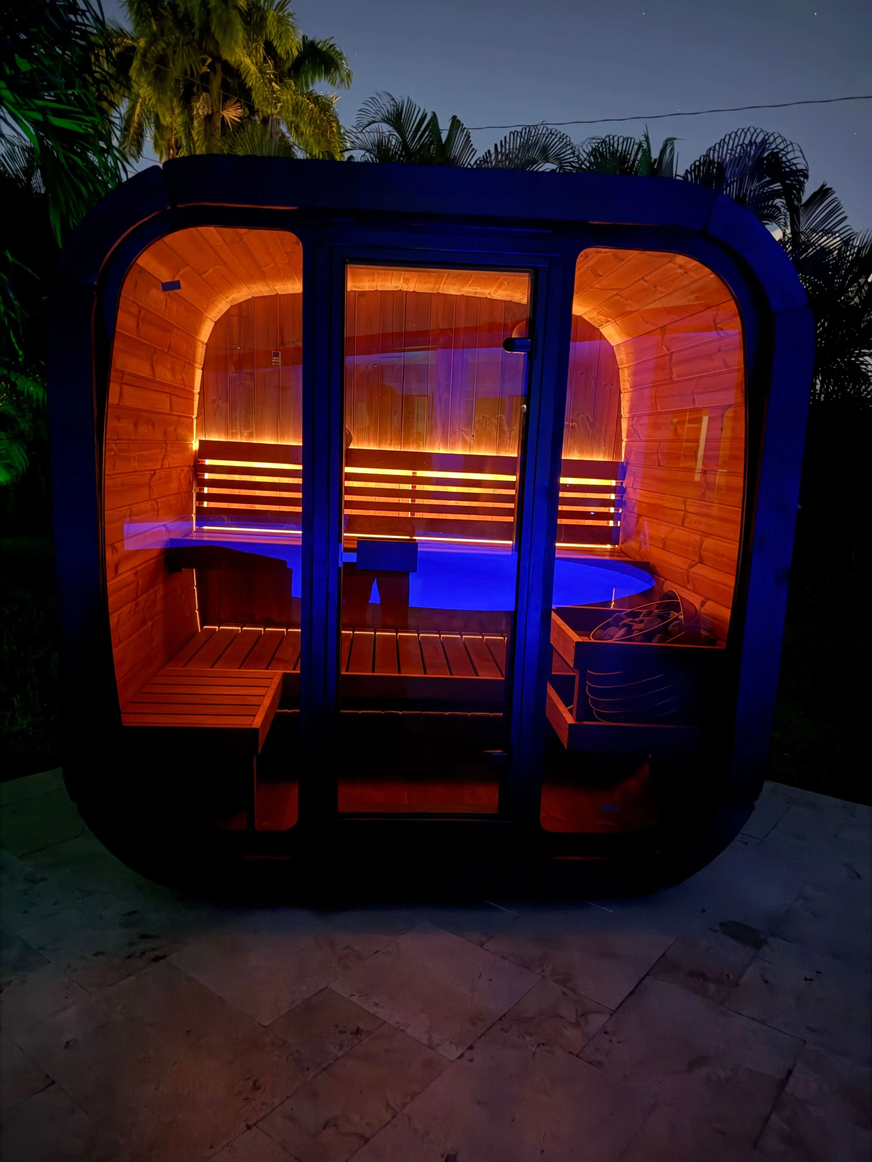 SaunaLife Model CL5G 4 Person Cube-Series Outdoor Sauna Kit - Image 3