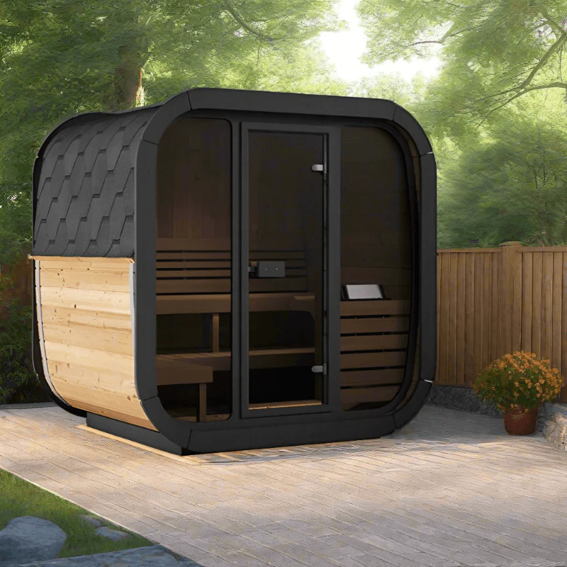 SaunaLife Model CL5G 4 Person Cube-Series Outdoor Sauna Kit - Image 5