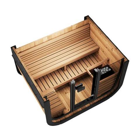 SaunaLife Model CL5G 4 Person Cube-Series Outdoor Sauna Kit - Image 9