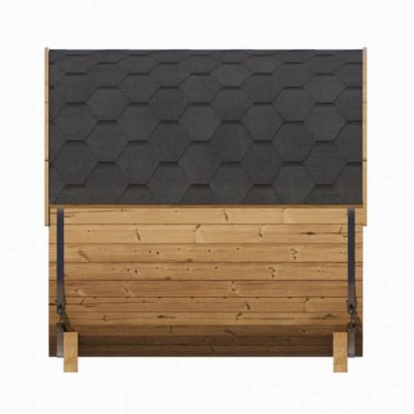 SaunaLife Model E7G 4 Person Barrel Sauna With Glass Front - Image 12