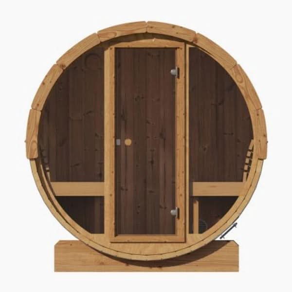SaunaLife Model E8G 6 Person Sauna Barrel w/ Glass Front - Image 7
