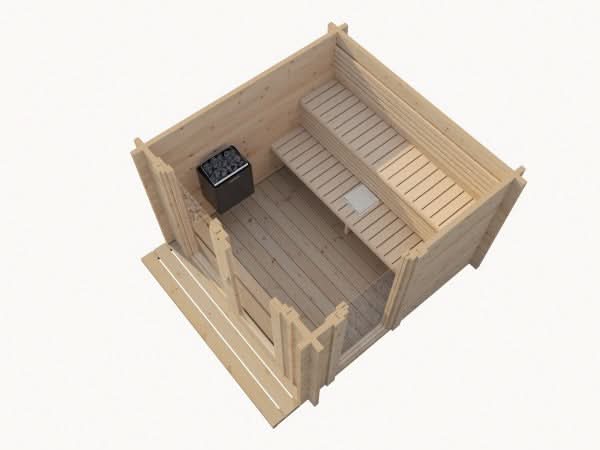 SaunaLife Model G4 6-Person Garden Series Outdoor Home Sauna Kit - Image 9