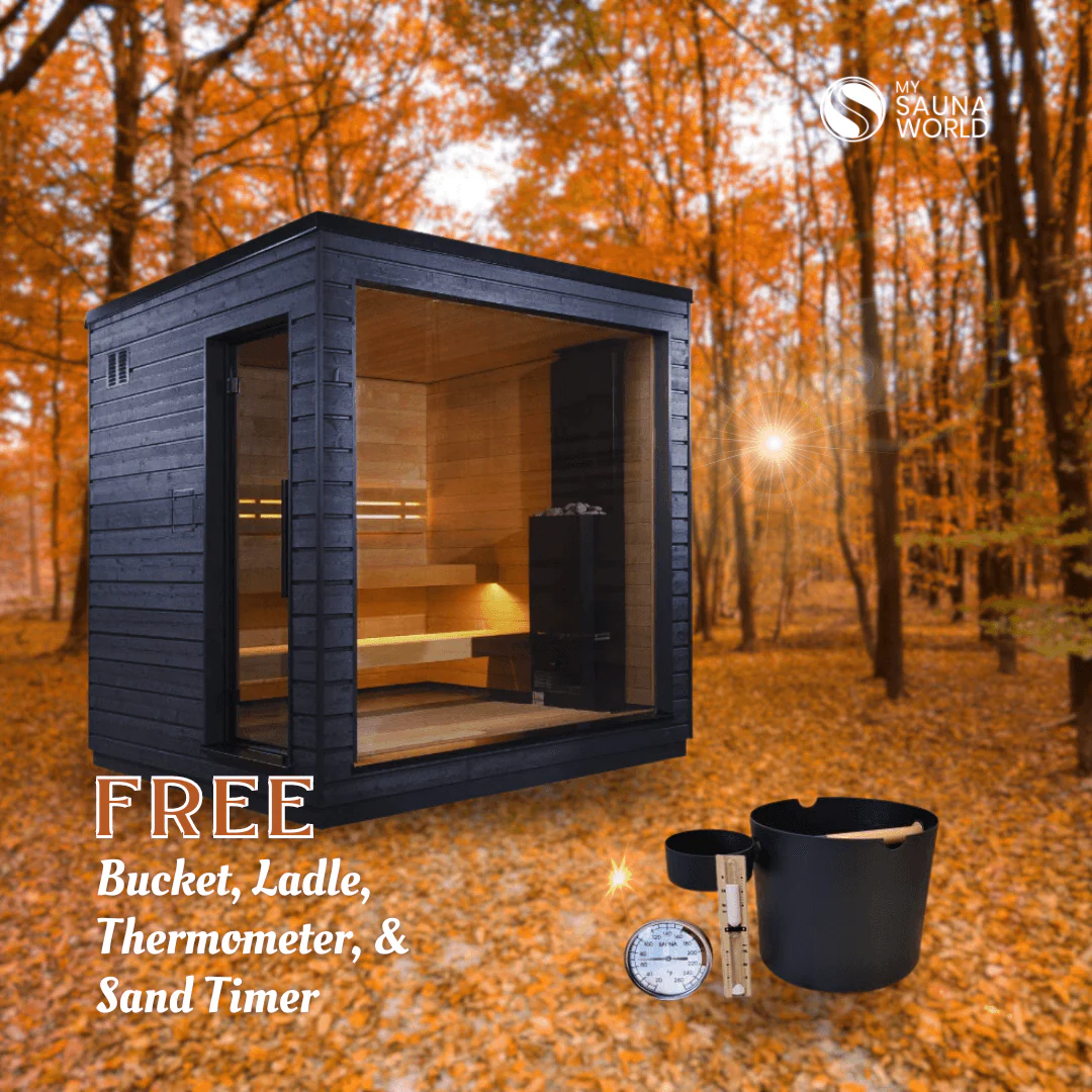 SaunaLife Model G6 5 Person Garden Series Pre-Assembled Outdoor Home Sauna - Image 9