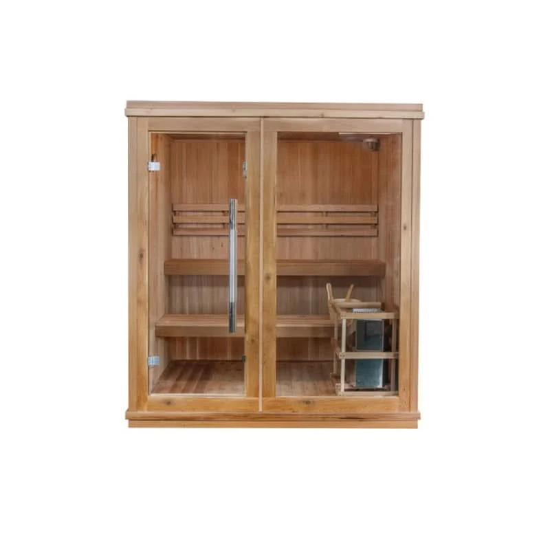 Sunray Charleston 4-Person Indoor Traditional Sauna Double Bench - Image 4